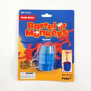 Basic Fun Vintage 1998 Barrel of Monkeys Keychain  - NEW SEALED